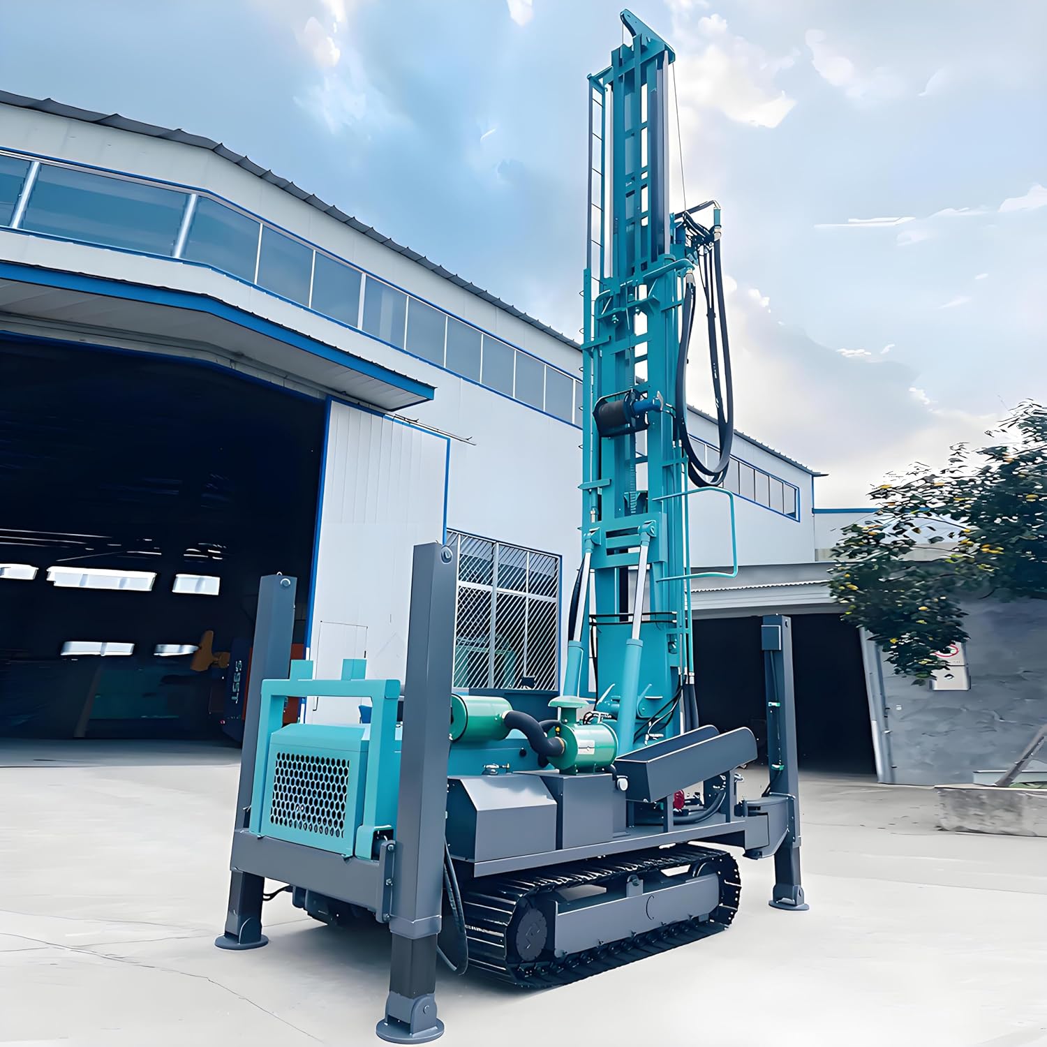 crawler water well drilling rig review,crawler drilling rig pros cons,best portable borehole drilling machine,should I buy a crawler water well drill rig,hydraulic crawler drill rig worth buying,crawler water well rig vs truck mounted unboxing and complete package contents