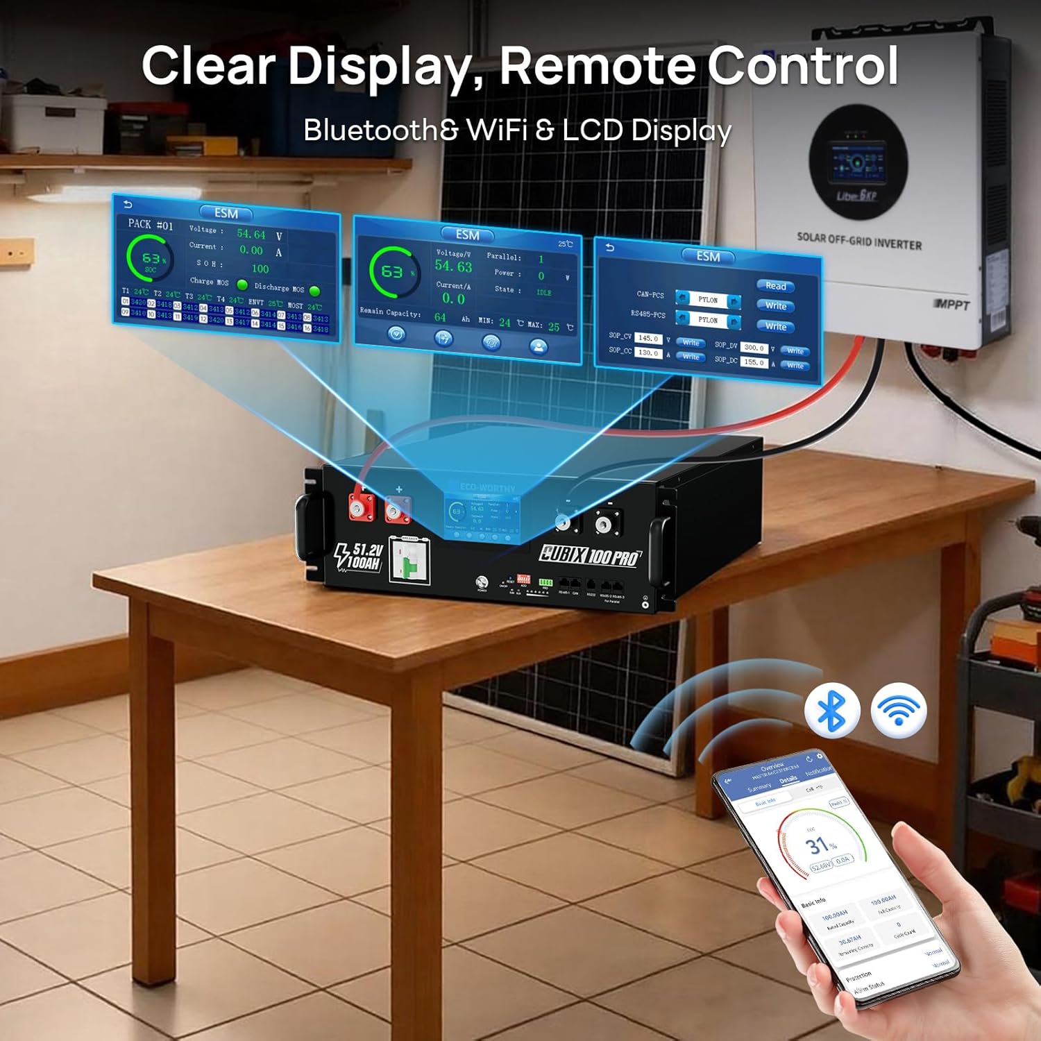 ECO-WORTHY 48V 100Ah Pro review,ECO-WORTHY 48V 100Ah Pro specs,ECO-WORTHY server rack battery worth it,ECO-WORTHY 48V 100Ah Pro vs EG4,ECO-WORTHY battery 6000 cycles,ECO-WORTHY LiFePO4 Bluetooth WiFi performance testing and real-world results