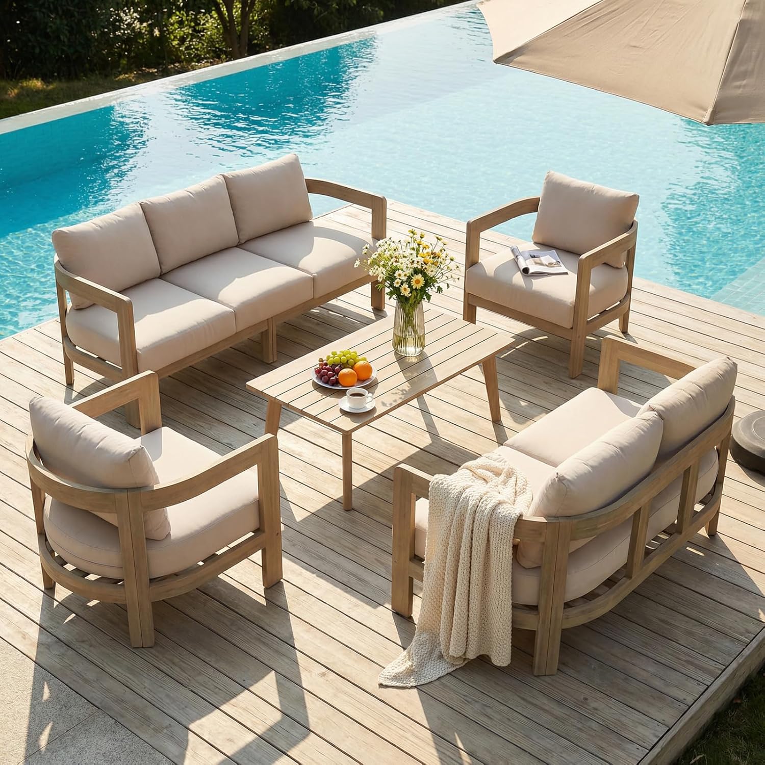 SUNSITT patio furniture review,SUNSITT outdoor conversation set review,SUNSITT acacia wood patio set review pros cons,SUNSITT 5-piece patio set honest review,SUNSITT patio furniture review and rating,is SUNSITT patio set worth buying review - detailed features and technical specifications