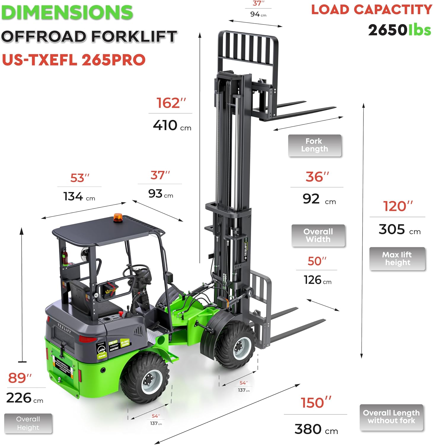 TEXLIFT all-terrain electric forklift review,2650 lb electric forklift pros cons,best 4WD off-road pallet stacker,lithium battery forklift worth buying,TEXLIFT rough terrain forklift performance,should I buy TEXLIFT electric lift truck unboxing and complete package contents