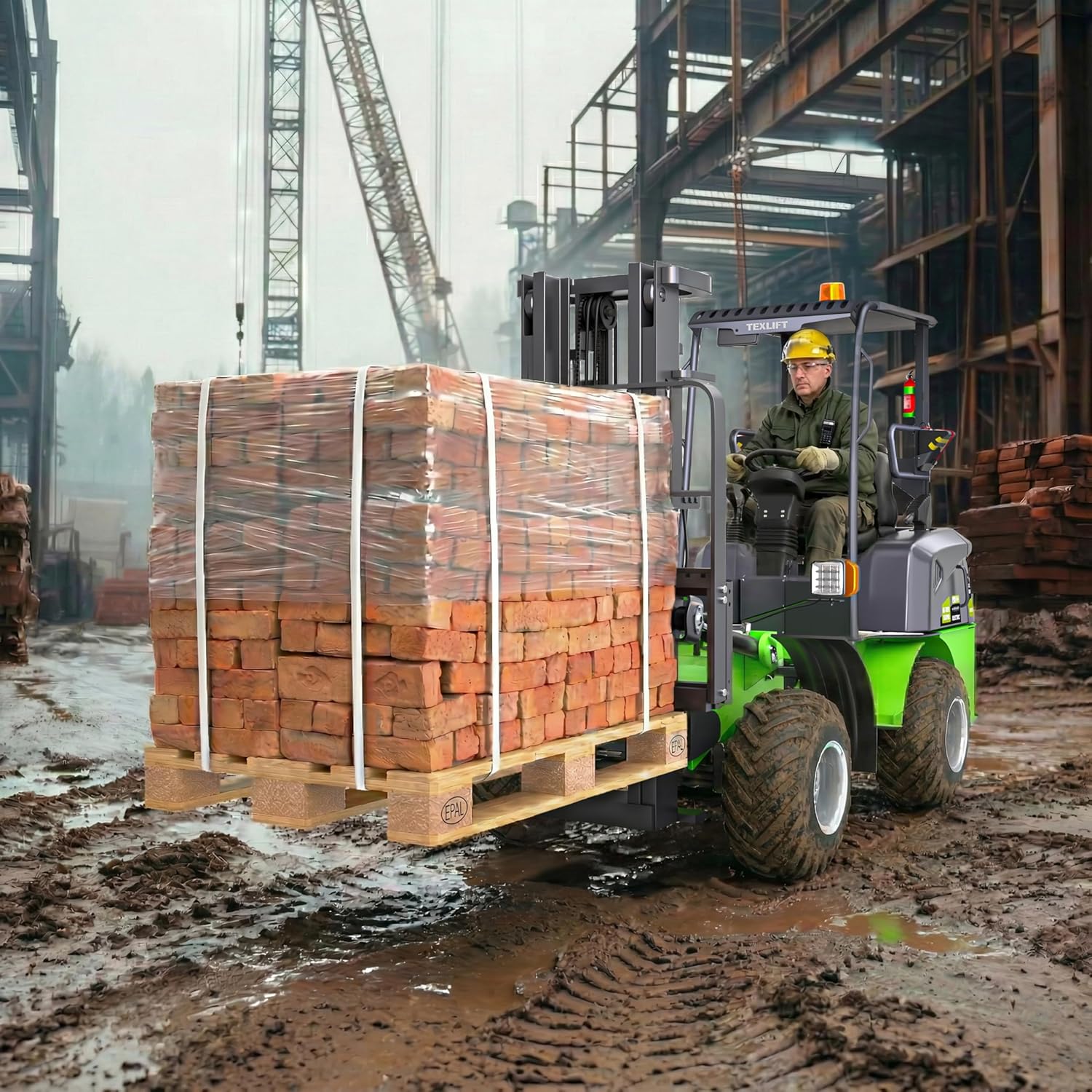 TEXLIFT all-terrain electric forklift review,2650 lb electric forklift pros cons,best 4WD off-road pallet stacker,lithium battery forklift worth buying,TEXLIFT rough terrain forklift performance,should I buy TEXLIFT electric lift truck performance testing and real-world results