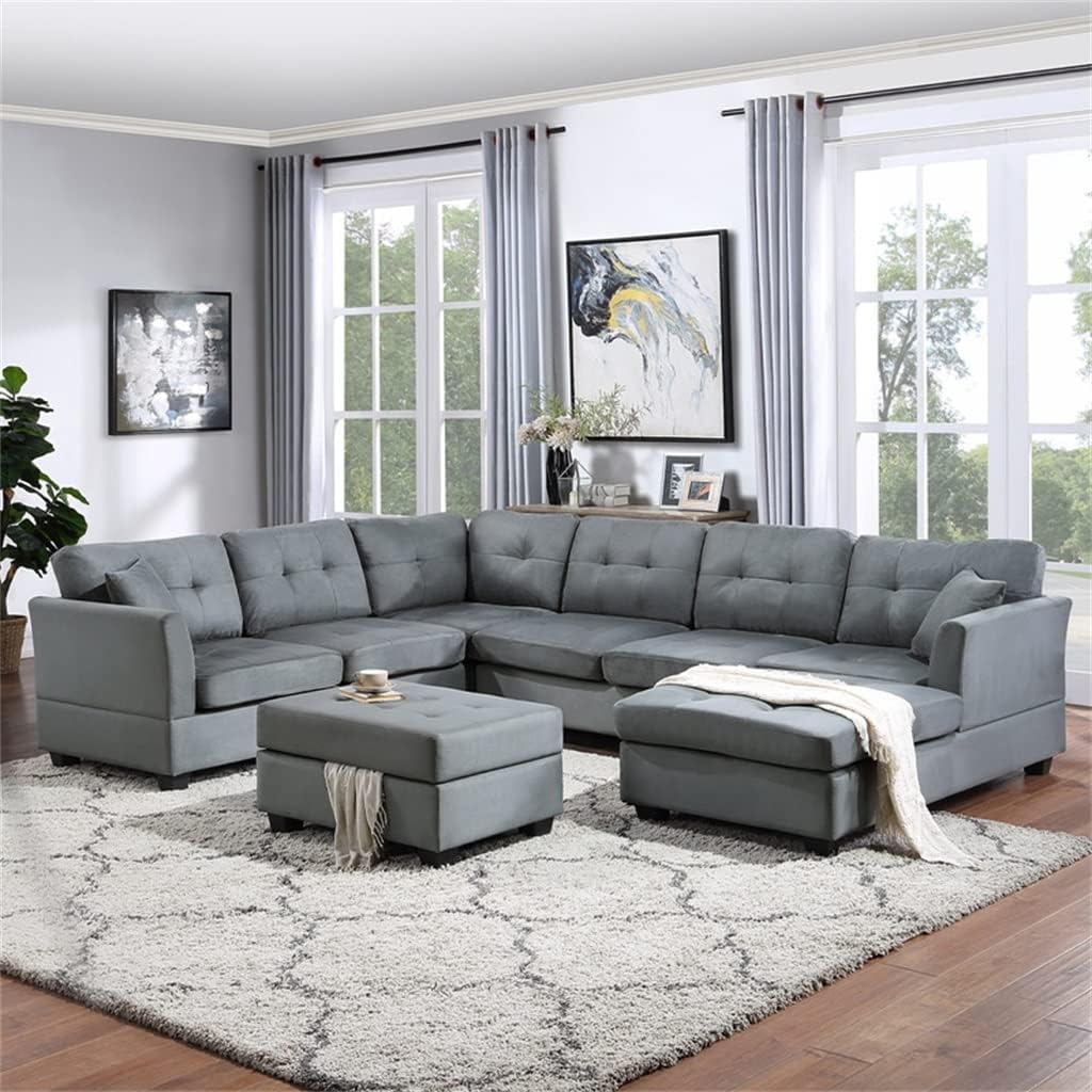U-Style Upholstery Sectional Sofa Review: Pros & Cons 2 U-Style Upholstery Sectional Sofa review,U-Style Upholstery Sectional Sofa review and rating,is U-Style Upholstery Sectional Sofa worth buying,U-Style Upholstery Sectional Sofa review pros cons,U-Style Upholstery Sectional Sofa review honest opinion,HSIJYGX U-Style Sectional Sofa review verdict unboxing and complete package contents