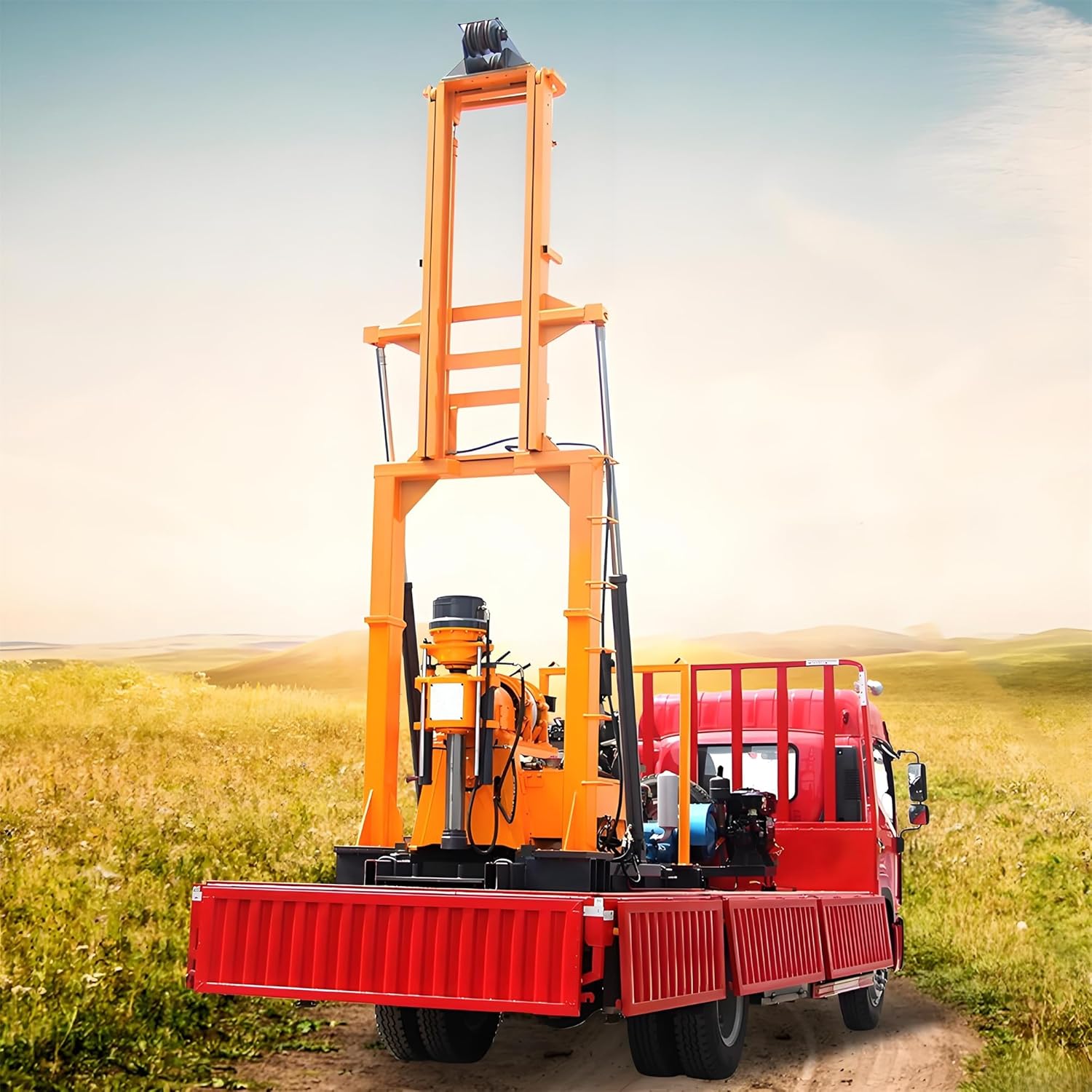 truck-mounted water well drilling rig,borehole drilling machine for sale,mobile well drilling equipment,truck mounted drill rig cost,deep water well drilling rig,customizable drilling rig unboxing and complete package contents
