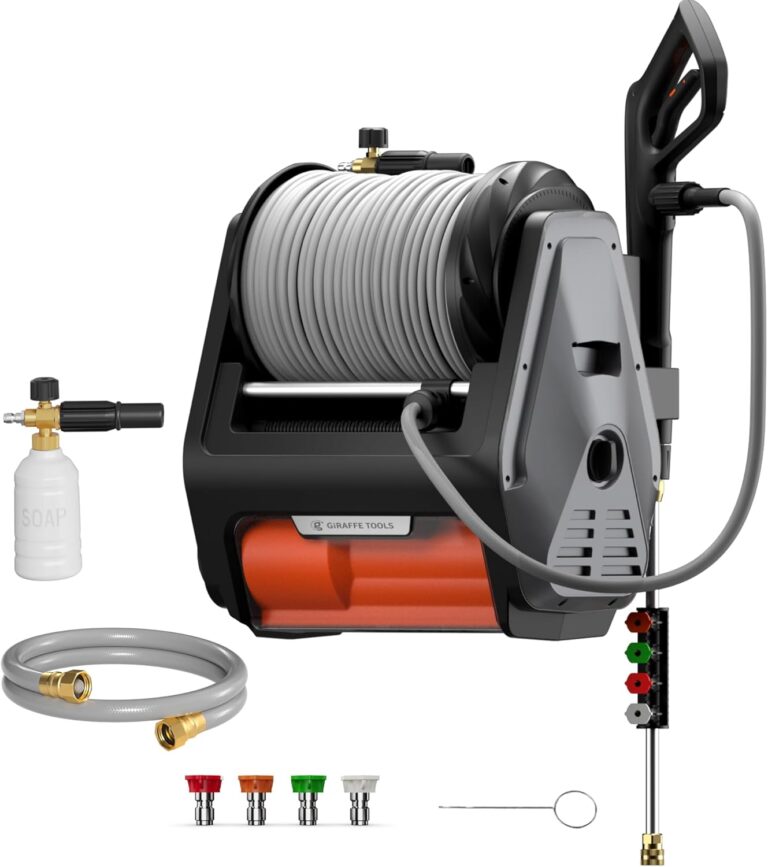 Image 1 of Giraffe Tools Grandfalls Retractable Wall Mounted Pressure Washer review